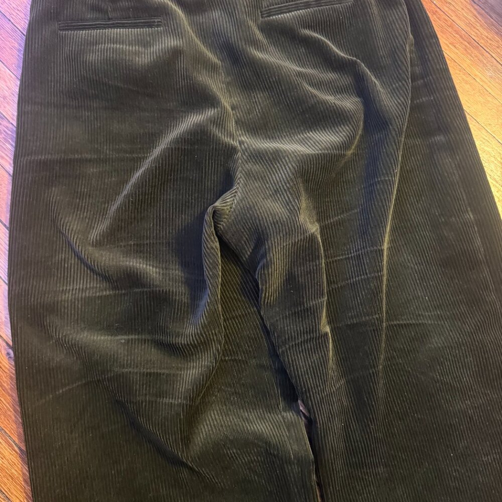 Sezane Dan Trousers Dark Olive - Size 6 - Picture 9 of 11